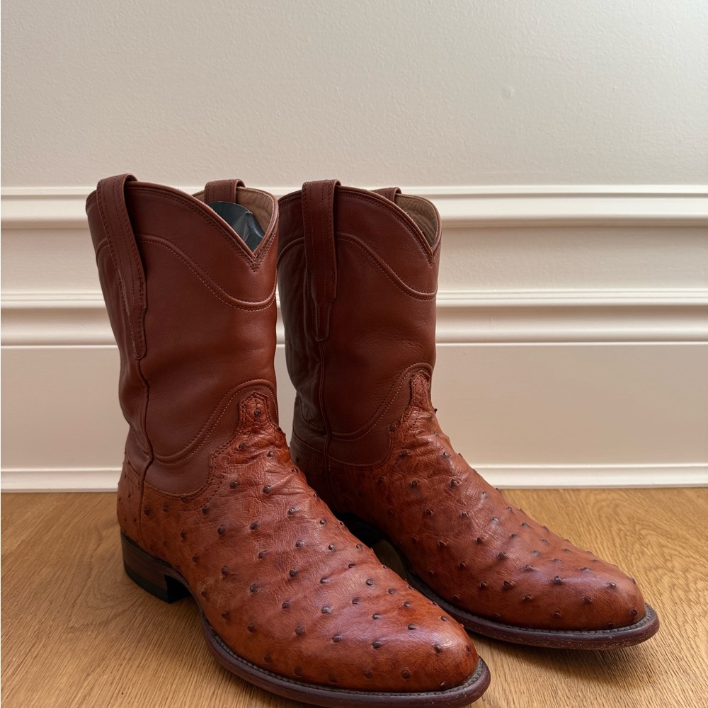 COPY - Tecovas Ostrich Cowboy Boot men’s size 9D